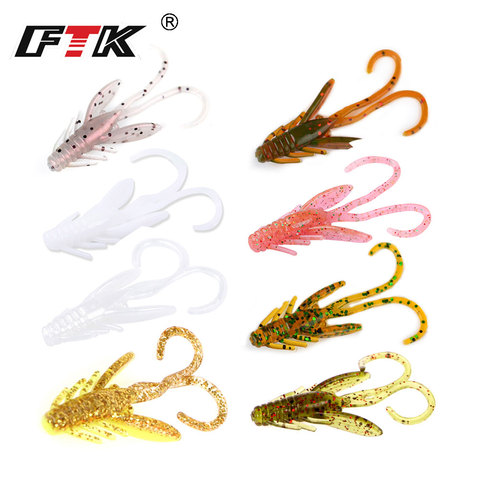 FTK Fishing Lure 20 pcs Insect Baits Wobbler Soft Jig Head Gift Wobbling Lifelikelure Swimbait Bass Silicone Saltwater GBB ► Photo 1/6