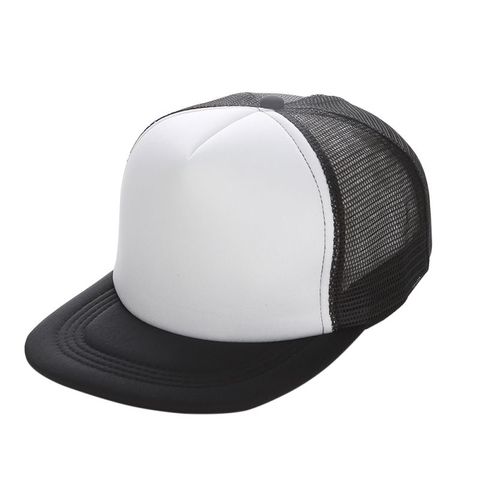 Leather Snapback Hat Hip Hop Baseball Cap Trucker Mesh Solid Plain
