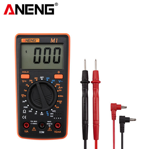 Ditigal M1 Multimeter 1999 counts Back light AC/DC Ammeter Voltmeter Ohm Frequency Diode Test Multi meter ► Photo 1/1