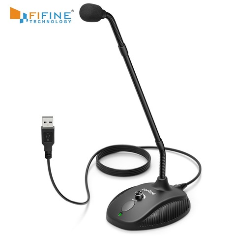 Fifine 360 flexible gooseneck usb microphone for computer broadcasting,instrument recording,vedio,gaming K052 ► Photo 1/6