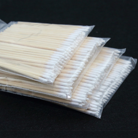 100pcs Wooden Cotton Swab Cosmetics Permanent Makeup Health Medical Ear Jewelry 7cm Clean Sticks Buds Tip ► Photo 1/6