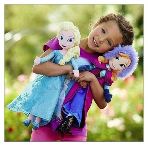 Pelucia Anna Boneca Frozen 50 Cm Elza Olaf Princesa Disney
