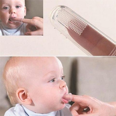 UNIKIDS Fashion Baby Items Children Teeth Clear Massage Soft Silicone Baby Finger Toothbrush BB-263 ► Photo 1/6