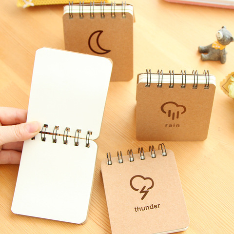 Weather notepad Mini coil book Portable notebook 70 sheet Daily memos planner Stationery Office accessories School supplies 6182 ► Photo 1/6