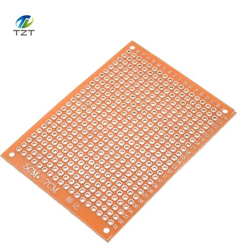Hot 10Pcs 5*7 PCB 5x7 PCB 5cm 7cm DIY Prototype Paper PCB Universal Board yellow ► Photo 1/6