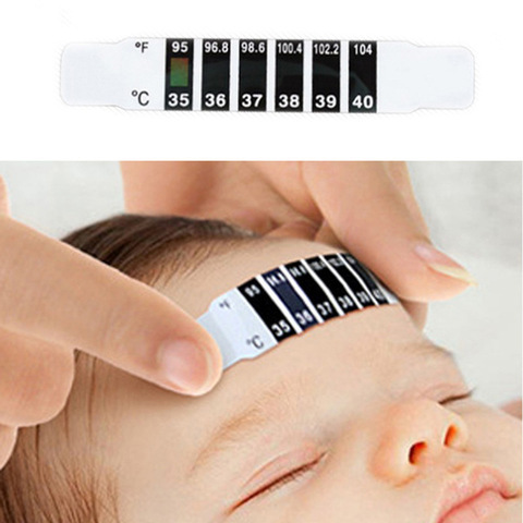 LCD Thermometer Strip ABS Reusable Flexible Head Fever Forehead Thermometer Color Change Home Test Temperature ► Photo 1/3