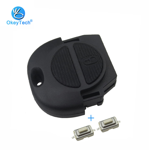 OkeyTech for Nissan Key Shell 2 Button Replacement Auto Car Case Fob with 2 Micro Switch for Nissan Micra Almera Primera X-Trail ► Photo 1/6