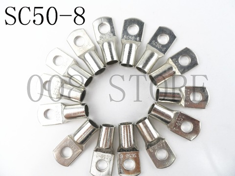 10PCS 20PCS 30pcs/Lot SC 50-8 50mm2 8mm Bolt Hole Tinned Copper Cable lugs Battery Terminals Brand New ► Photo 1/4