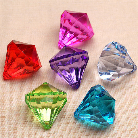 20pcs/lot 2.3cm Multicolor Hanging Pendant Diamond Chandelier Acrylic Crystal Beads Home DIY Wedding Party Craft Decoration ► Photo 1/6