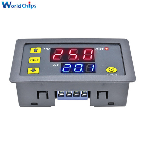 DC 12V Timing Delay Relay Module Cycle Timer LED Time Dual Digital Display Thermolator 0-999 mi With Swtich Case Instruments ► Photo 1/6