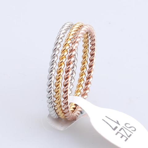Fashion SlimThree circle Hemp flowers 316L Stainless Steel finger rings for women men wholesale ► Photo 1/5