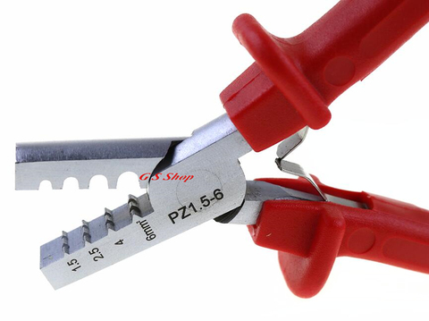 PZ1.5-6 Germany Style Small Crimping Plier For Cable End Sleeves Special Tool Steel ► Photo 1/3