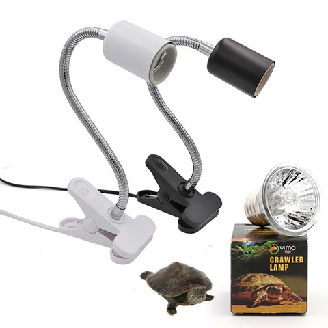 Pet Reptile Heat Lamp UVA+UVB 3.0 Light Holder Clip-on Bulb Lamp Holder Thermometer Hygrometer Turtle Tortoises Basking Lamp ► Photo 1/6