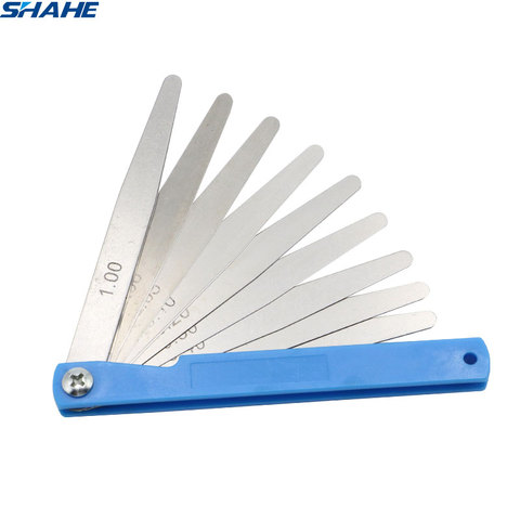 SHAHE Portable 17 Blades Feeler Gauge 100 mm length Metric Feeler Gauge 0.02-1.00 mm Measurement  Tool ► Photo 1/6