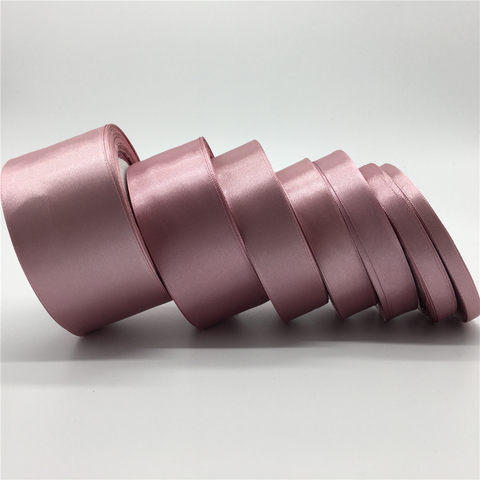 6mm 10mm 15mm 20mm 25mm 38mm 50mm(1Roll 25yds)Pale Mauve Silk Satin Ribbon Wedding Party Decoration Invitation Card Gift Packing ► Photo 1/2