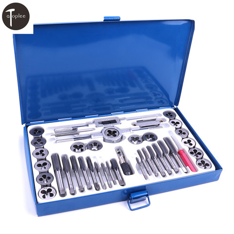 High Quality 40 PCS Tap and Die Set Metric Tap Wrench Thread Tools with Screwdriver DIY Hand Threading Tool with Storage Case ► Photo 1/6