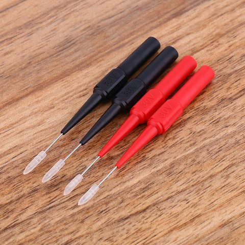 2 Pair/Lot Test Probes 30V-60V Insulation Piercing Needle Non-destructive Multimeter Test Probes 2 Pcs Red and 2 Pcs Black ► Photo 1/6