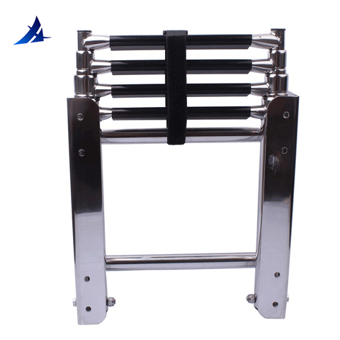 Clearance sale boat accessories marine 4 Step Under Platform Boat Ladder Stainless Steel Boarding Telescoping Ladder ► Photo 1/6