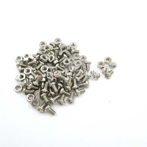 100PCS M3 Stainless Steel Cross Recessed Pan Head Screws With Nut Phillips Screws Set M3*5mm 50 Sets ► Photo 1/4