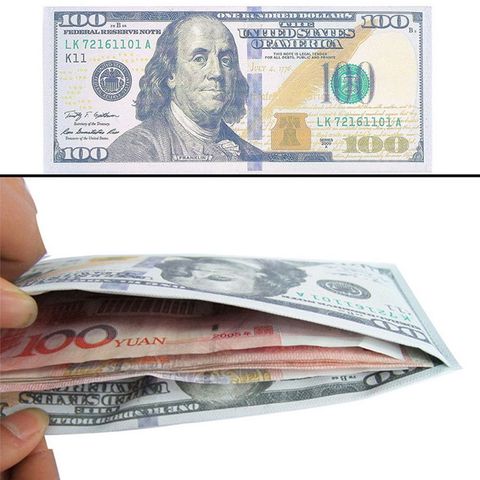 Men Women Money Clips Currency Notes Pattern Pound Dollar Euro Purse Wallets Unisex Fashion Wallet Solid Cash Holder ► Photo 1/5
