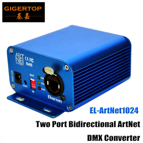 Gigertop Bi-directional Ethernet DMX Converter EL ArtNet1024 Controller 3pin/5pin Socket Output Lan Earthnet/DMX Artnet Console ► Photo 1/6