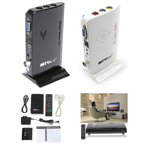 A Set External TV Tuner VGA MTV Box for LCD Monitor RF AV To VGA Receiver Tuner Converter Adapter TV HDTV Box Support PAL/NTSC ► Photo 1/1