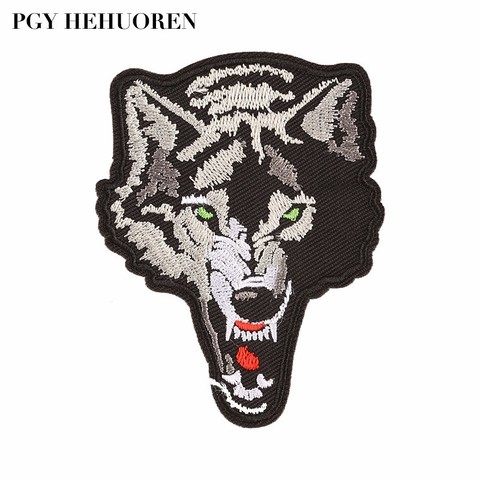 PGY1PCS Punk Wolf Embroidery Animals Patches Clothing Patches Army Badge Motif Applique DIY Clothes Back pack Accessory Stickers ► Photo 1/4