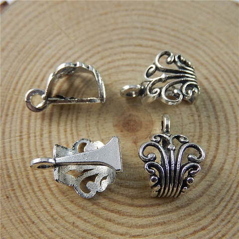 GraceAngie 20pcs/pack Summer Style Antique Silver Alloy Bending Wave Style Charms Pendants for Fashion Jewelry Finding ► Photo 1/4