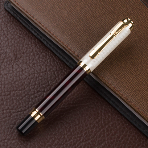 DIKA WEN 821 Luxury black red and silver Stainless Business office  roller ball pen  New ► Photo 1/5
