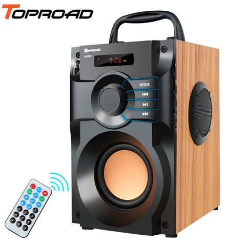 TOPROAD Portable Bluetooth Speaker Wireless Stereo Subwoofer Bass Speakers Column Support FM Radio TF AUX USB Remote Control ► Photo 1/6