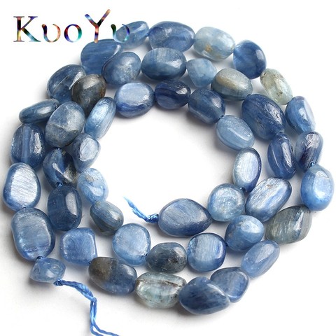 6-8mm Natural Irregular Blue Kyanite Stone Beads Loose Spacer Beads For Jewelry Making DIY Bracelet Necklace 15