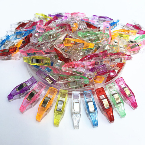 50pcs/pack Plastic Clips Quilt Quilting Clip DIY Crafts tool Multicolor Patchwork Sewing accessories Edge Clamp Clothes Clip ► Photo 1/6