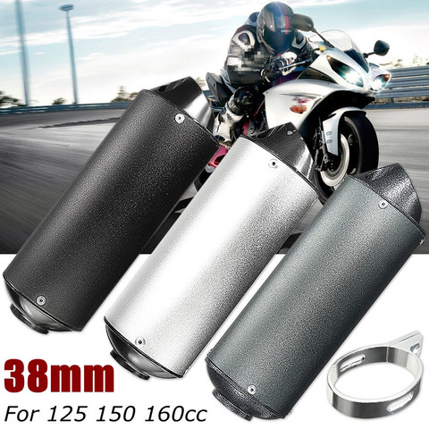 38mm Motorcycle Exhaust Muffler Pipe for 125cc 150cc 160cc Dirt Pit Bike ATV For Honda For Yamaha for Kawasaki ► Photo 1/6