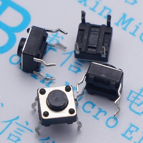 100pcs 6*6*5mm Light touch switch DIP4 ON/OFF Touch button Touch micro switch 6*6*5 keys button DIP 4pin 6x6x5 High quality ► Photo 1/1