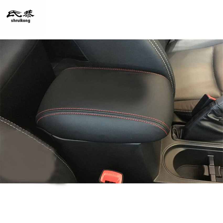 Free 1set Car Sticker For 2018 Subaru Forester Pu Leather Accessories Armrest Box Protection Cover Alitools - Leather Seat Covers For 2018 Subaru Forester