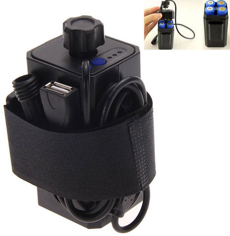 18650x4 Battery Pack Cover Kit Waterproof 5V USB/ 8.4V DC Dual Port 18650 Battery Pack Box For Bicycle Tail Light Headlight Bike ► Photo 1/5