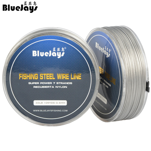 100M 1*7 Strands Stainless Steel Wire Fishing line Wire Trace with Coating Wire Leader Coating Jigging Wire Lead Fish Line Soft ► Photo 1/6