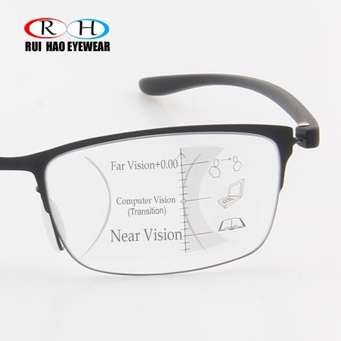 Anti Blue Ray Progressive Glasses Reading Presbyopia Eyeglasses Fashion Frame Clear Lenses Add +1.00~+3.50 Multifocal glasses ► Photo 1/6