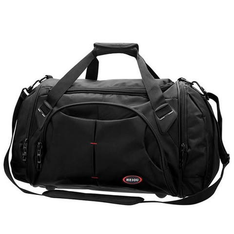New 2016 Fashion Waterproof Nylon Men Travel Bags Large Luggage Bag Men Duffel Bag for travel weekend bag Overnight Big Black ► Photo 1/6