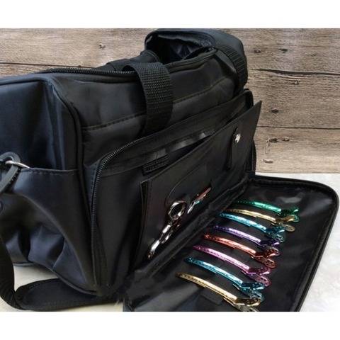 High quality Large Barber Styling Tools Bag Salon Scissor Comb Trimmer Storage Case Can Hold Hairdryer Trainning Head bag ► Photo 1/6