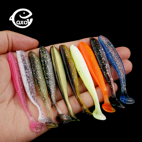 QXO 10pcs/Lot Soft Lures Silicone Bait 7cm 2g Goods For Fishing Sea Fishing Pva Swimbait Wobblers Artificial Tackle ► Photo 1/6