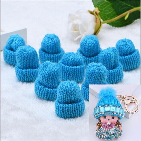 10Pcs Mini Handmade Small Knitting Hat for DIY Dolls Phone case Decoration Headwear Garment Toy  Child Hand Scrapbooking Arts ► Photo 1/6