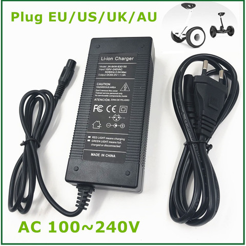 Output 63V 1.5A Charger Battery Supply for Xiaomi Ninebot Ninebot