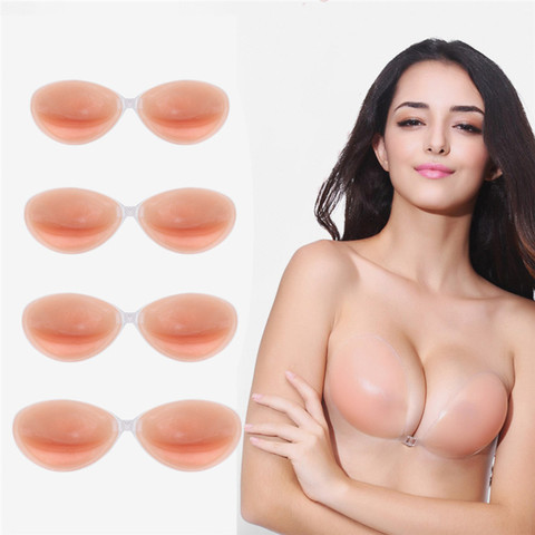 YUIYE Brand Women 1 pair Sexy Invisible bra Self-Adhesive Strapless Silicone Breast Form Enhancer Bra Size A B C D ► Photo 1/6