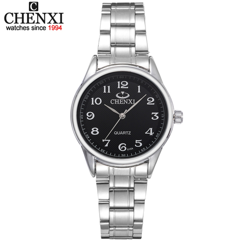 CHENXI Brand Women Watch Black and White Dial Stainless Steel Quartz Watches Simple Gift Female Clock Garments Wristwatch ► Photo 1/6