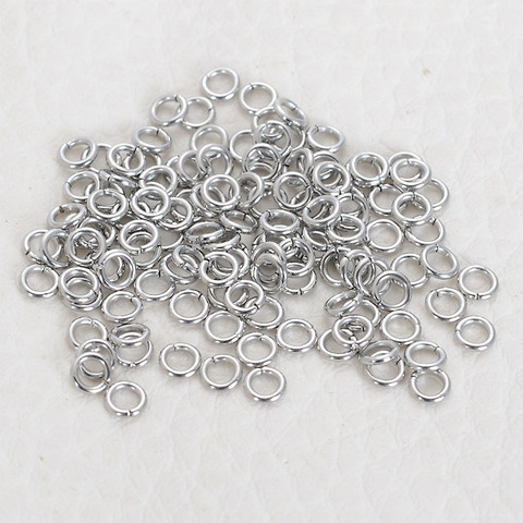 Miasol 200Pcs(100Pcs)/Lot Stainless Steel Jump Rings Single Loops Open Jump Rings & Split Rings For Diy Jewelry Jewelry Finding ► Photo 1/6