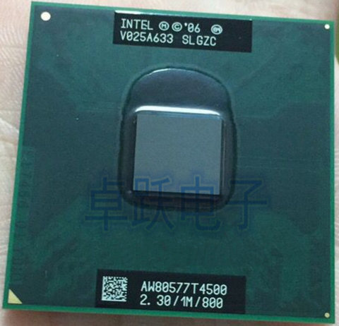 Intel CPU laptop T4500  Dual Core T4500 2.3Ghz 1MB 800 SLGZC Free shipping ► Photo 1/1