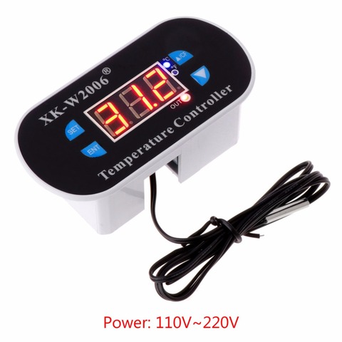 Waterproof AC 110V-220V C/F Digital Thermostat Temperature Alarm Controller Sensor Temperature Control Switch  W1308 ► Photo 1/1