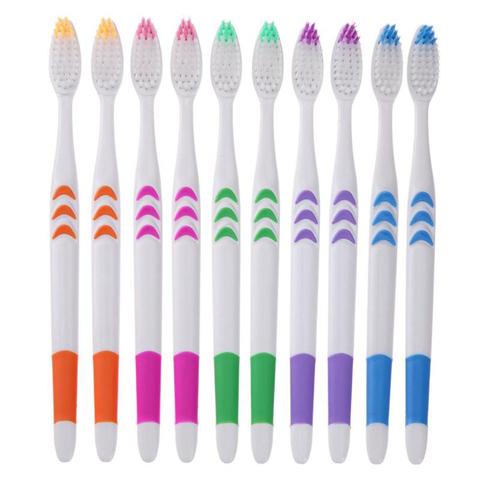 Hot 10PCS Double Ultra Soft Toothbrush Bamboo Charcoal Nano Tooth Brushes Dental Personal Care Teeth Brush Support Wholesale ► Photo 1/6