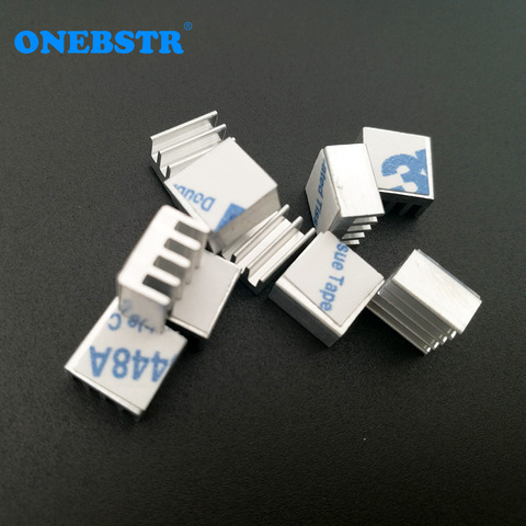 10Pcs/lot 8.8X8.8X5mm Cooling Radiator Adhesive On The Back Glue Cooler Electronic Chip Heatsink For A4988 Chip Free Shipping ► Photo 1/6